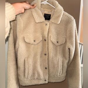 Abercrombie & Fitch Sherpa Snap Jacket